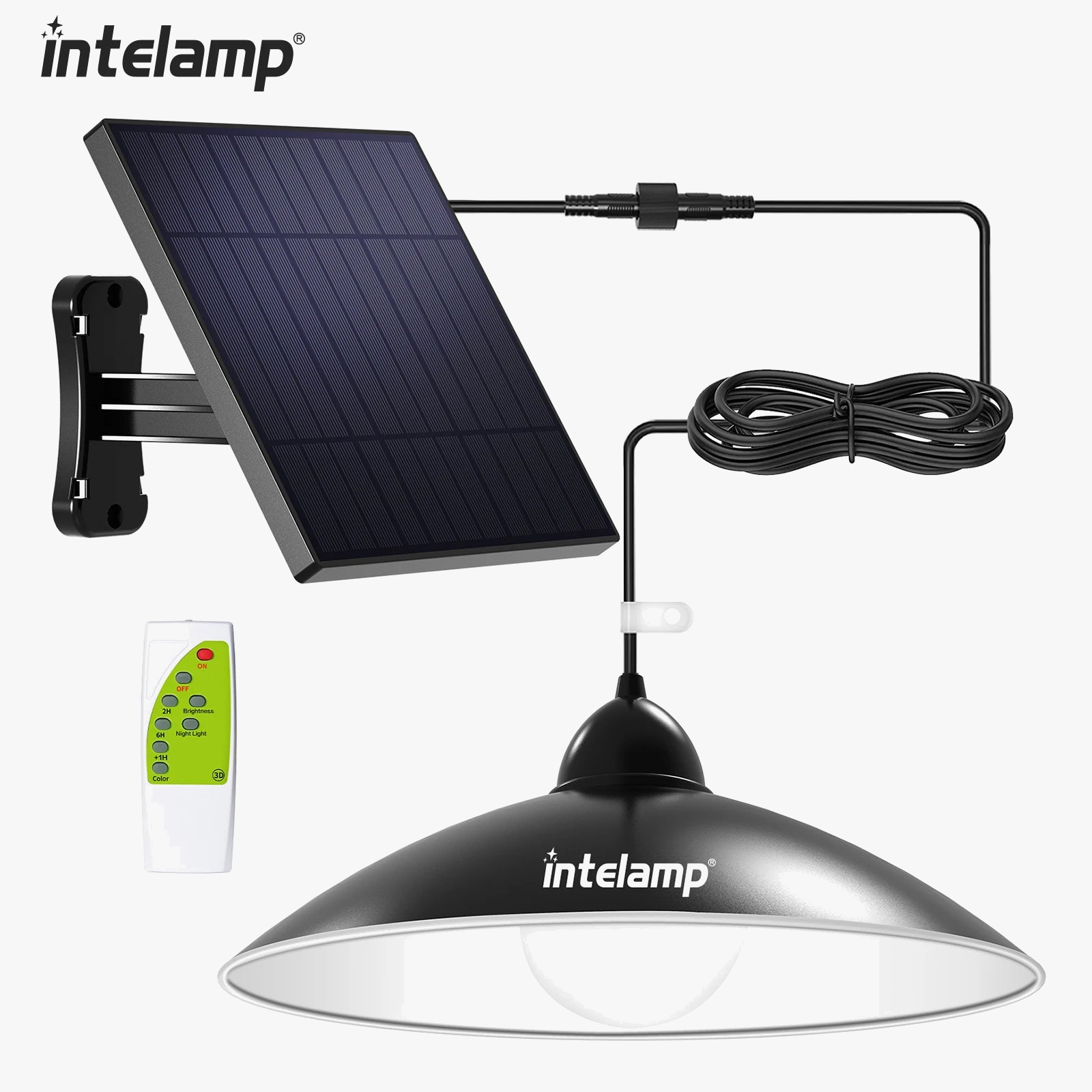 Lustre Solaire Suspendu LED IP65 Télécommande Jardin