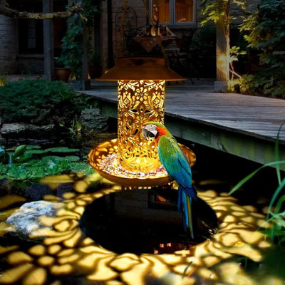 Mangeoire à Oiseaux Solaire LED Lumineuse Jardin