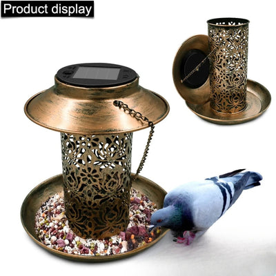 Mangeoire à Oiseaux Solaire LED Lumineuse Jardin – éclairage LED allumé de nuit