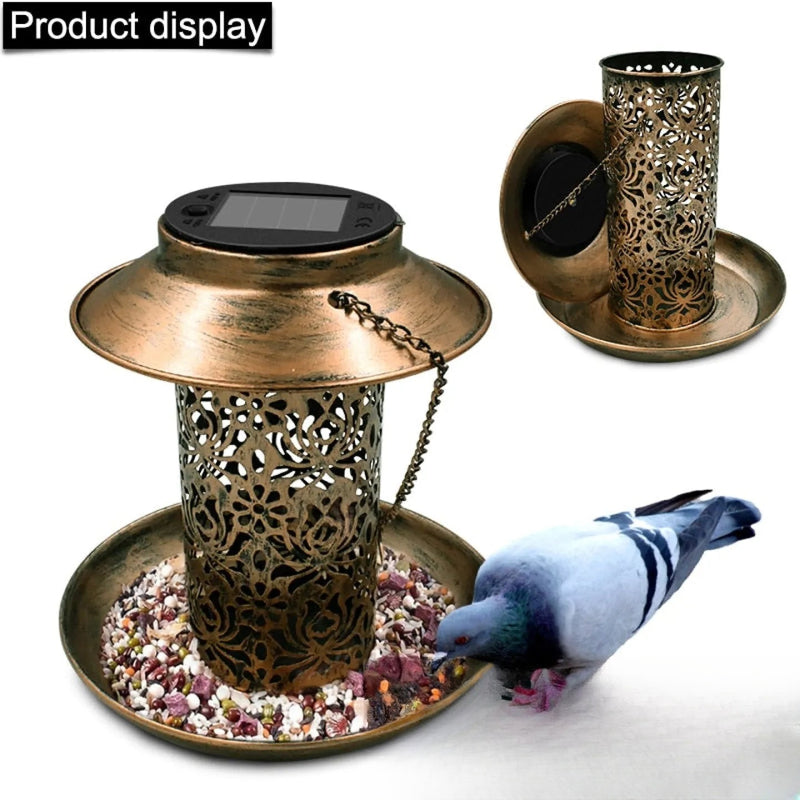 Mangeoire à Oiseaux Solaire LED Lumineuse Jardin