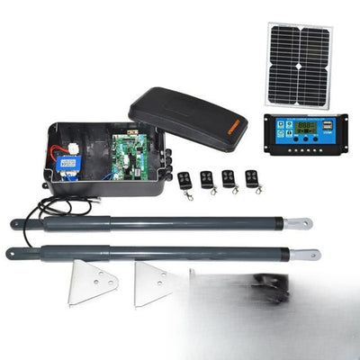 Motorisation Solaire Portail Battant Kit Panneau Régulateur - KIT 3