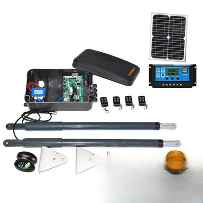 Motorisation Solaire Portail Battant Kit Panneau Régulateur - KIT 5