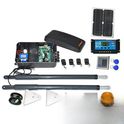 Motorisation Solaire Portail Battant Kit Panneau Régulateur - KIT 6