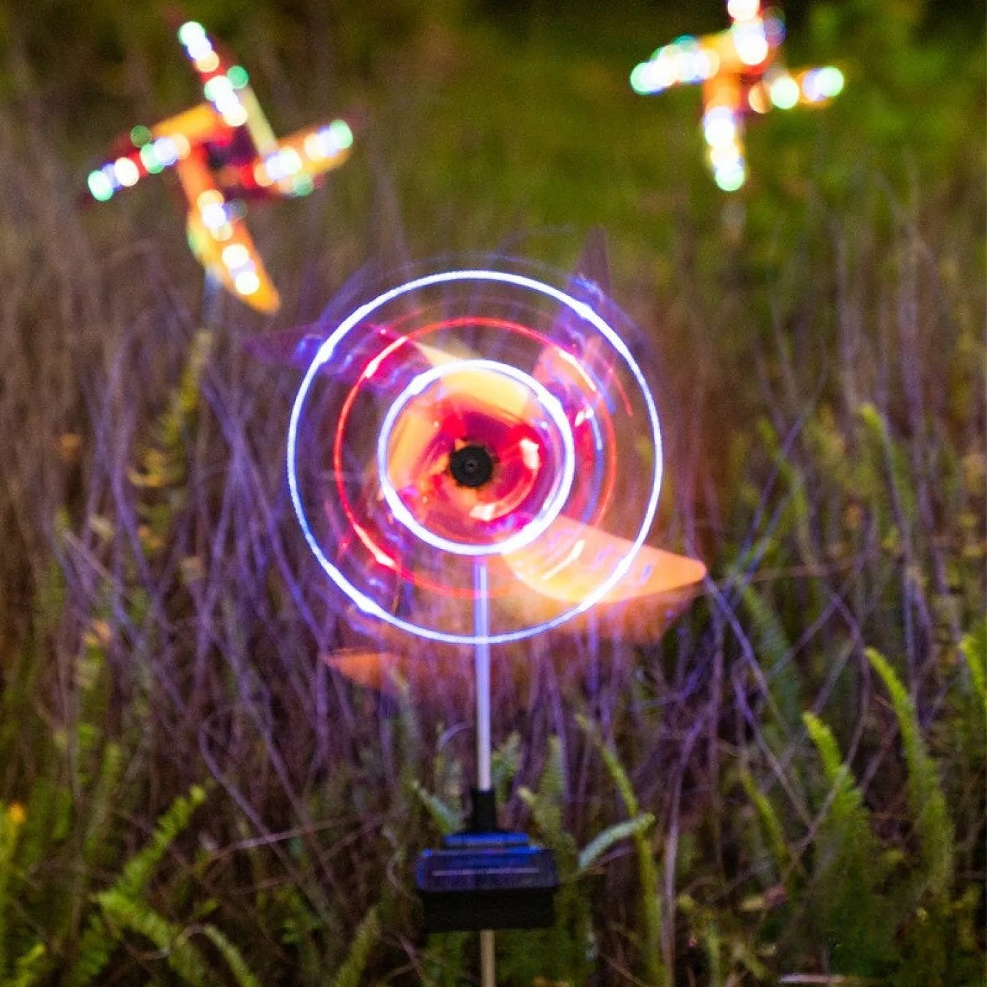 Moulin à Vent Solaire Lumineux Décoratif Jardin