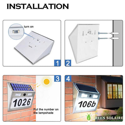 NUMÉRO DE MAISON SOLAIRE LED