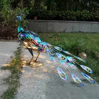 Paon Solaire LED Décoratif Lumineux Jardin Extérieur