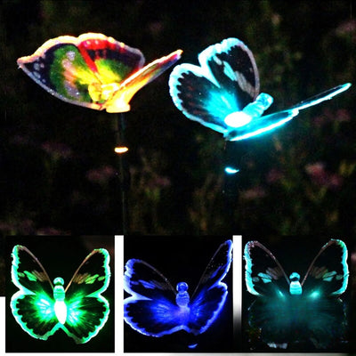 Papillon Lumineux Solaire à Planter Couleur Changeante