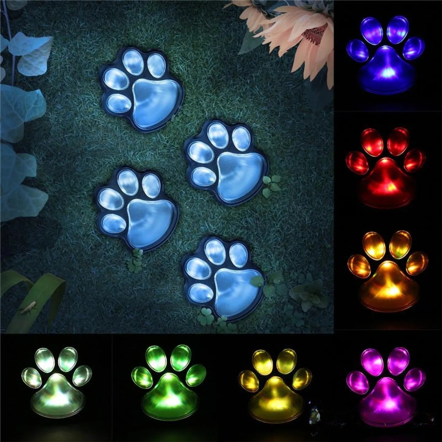 Pattes de Chien Solaires Décoratives Multicolore RGB