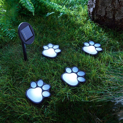 Pattes de Chien Solaires Décoratives Blanc Jardin