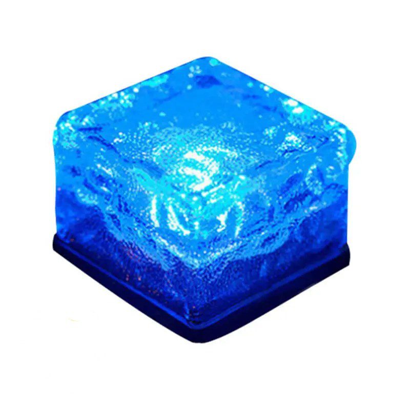 Pavé solaire bleu décoratif