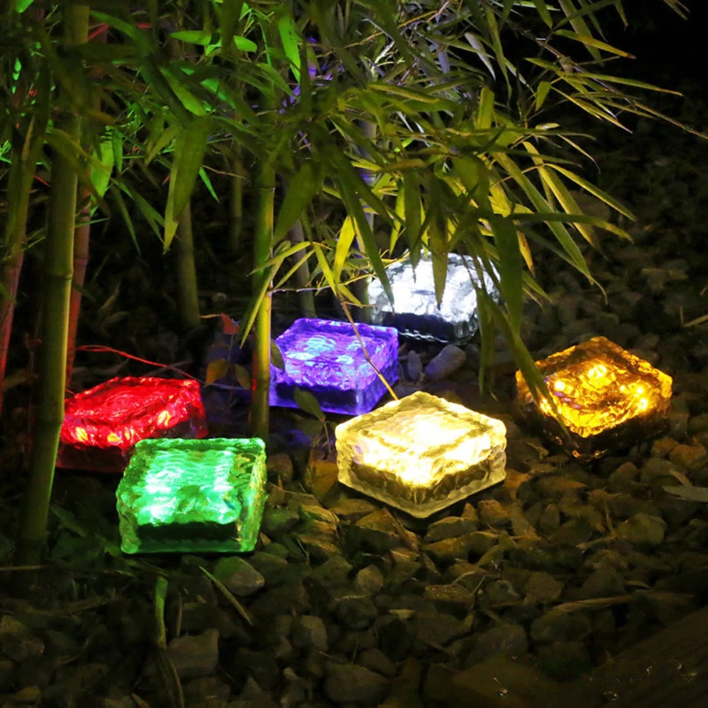 Pavé Solaire Encastrable Extérieur LED Multicolore