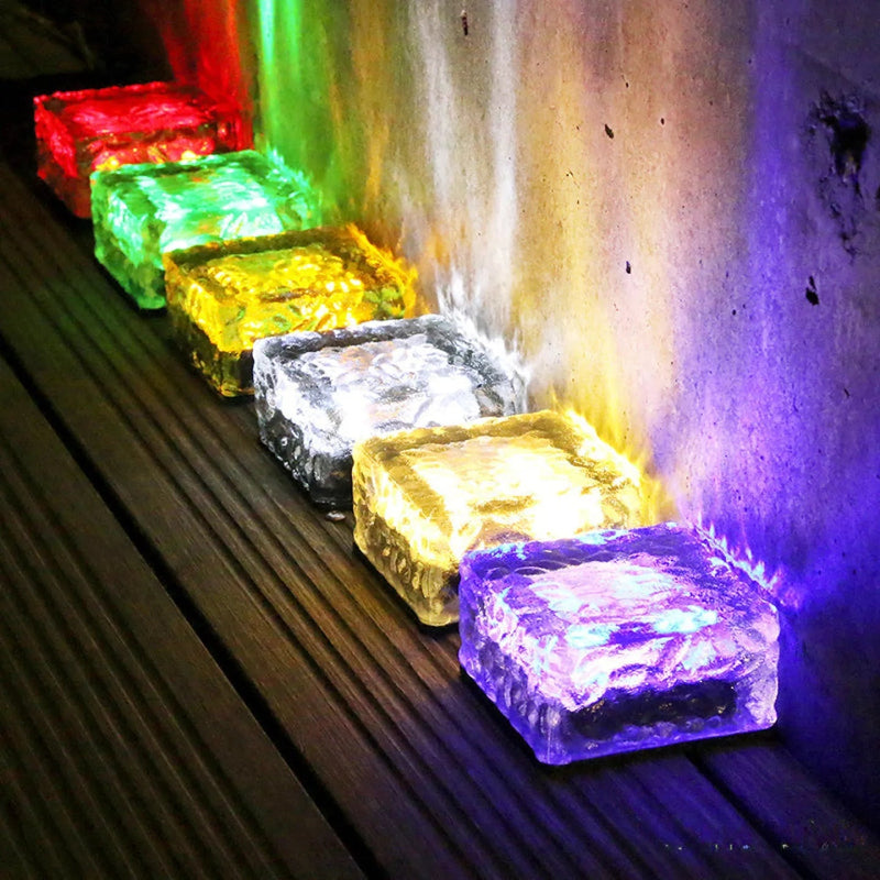 Pavé Solaire Encastrable Extérieur LED Multicolore