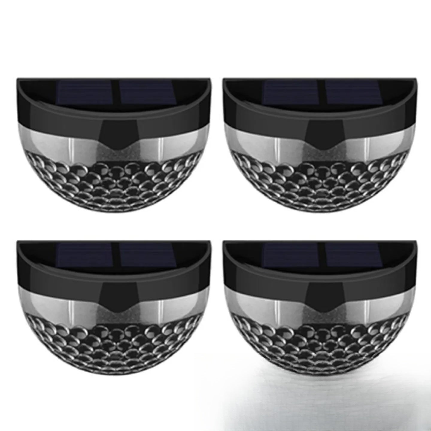 Petite Applique Solaire Décorative Murale Noire Lot de 4