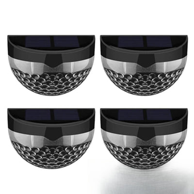 Petite Applique Solaire Décorative Murale Noire Lot de 4