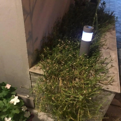 Petite borne solaire LED jardin allée
