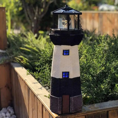 Phare Solaire LED Décoratif Lumineux Jardin Extérieur