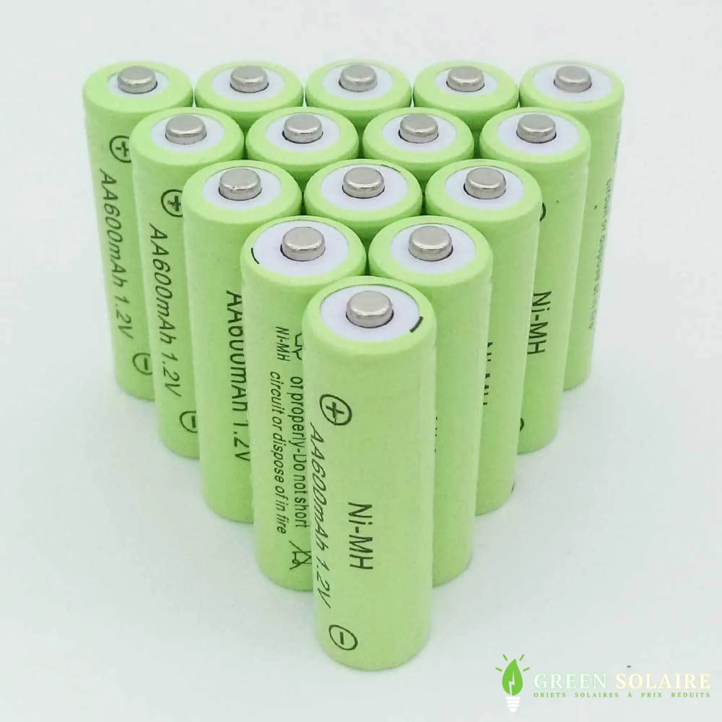 PILE SOLAIRE RECHARGEABLE AA 600mAh 1,2V