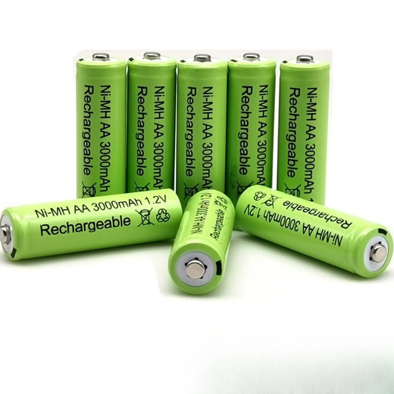 Piles solaires rechargeables AA 3000mAh 1,2V NI-MH - vue produit