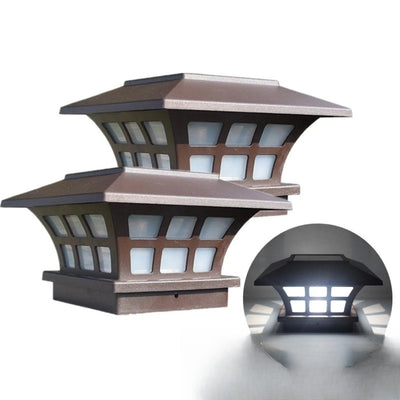 Lampe solaire pour pilier de portail LED extérieure - vue produit