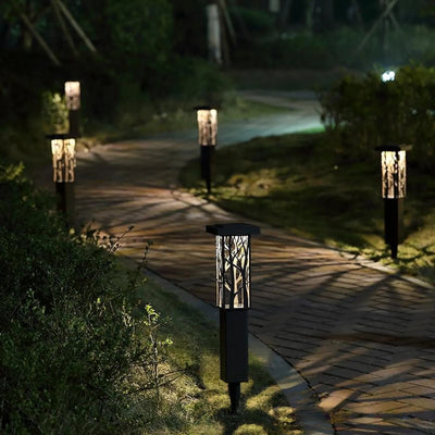 Piquet Solaire Acier LED Blanc Chaud Jardin Extérieur
