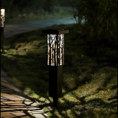 Piquet Solaire Acier LED Blanc Chaud Jardin Extérieur – piquet en acier planté au jardin