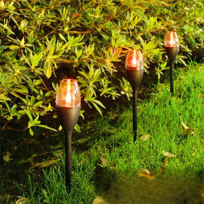Piquet Bougie Solaire Extérieur LED Effet Flamme – flamme dansante allumée de nuit