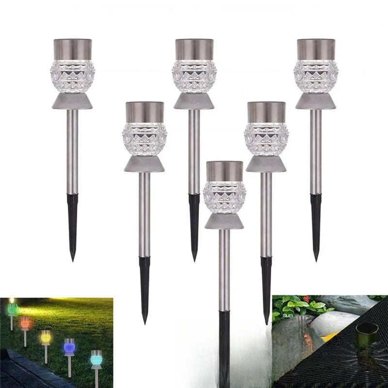 Piquet Solaire LED RGB Couleur Changeante Jardin Cube