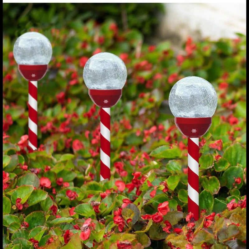 Piquet Solaire de Noël LED Décoration Lumineuse Jardin