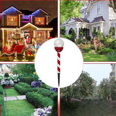 Piquet Solaire de Noël LED Décoration Lumineuse Jardin – piquet de Noël planté au jardin