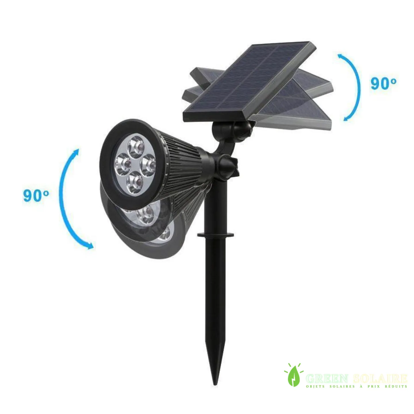 PIQUET LED SOLAIRE D’EXTÉRIEUR IP65 200LM