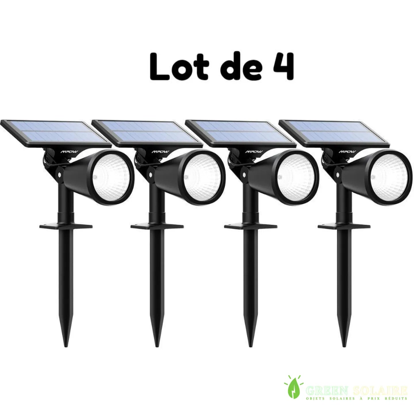 Piquets Solaires de Jardin Mayami lot de 4