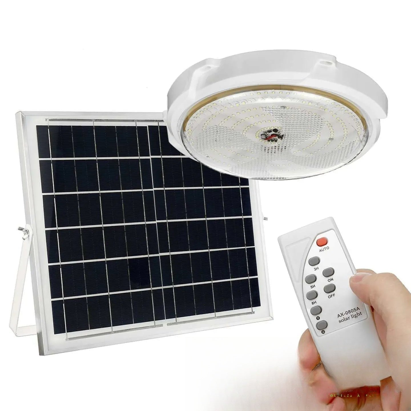 Plafonnier solaire intérieur LED avec télécommande