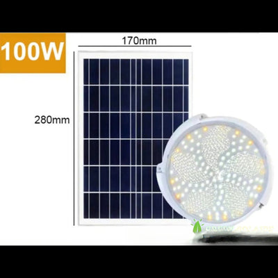 Plafonnier solaire intérieur version 100W dimensions panneau