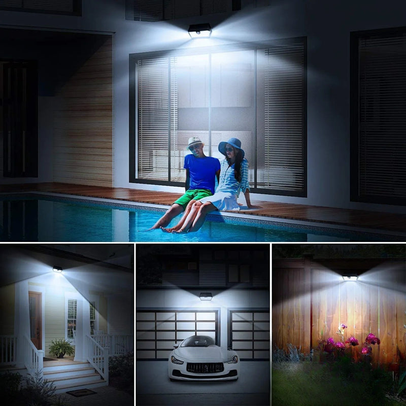Lampe solaire pour portail LED extérieure jardin - vue produit