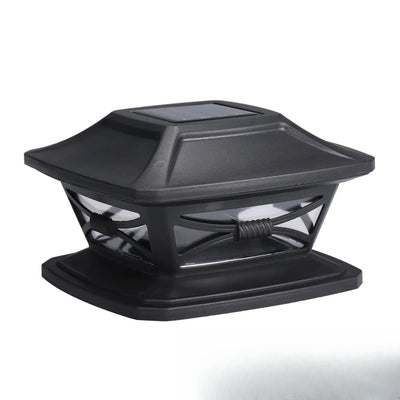 Lampe Solaire à Poser sur Poteau Extérieur LED Noir