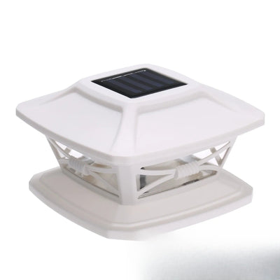 Lampe Solaire à Poser sur Poteau Extérieur LED Blanc