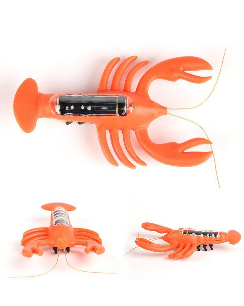 Lampe solaire homard orange LED pour jardin