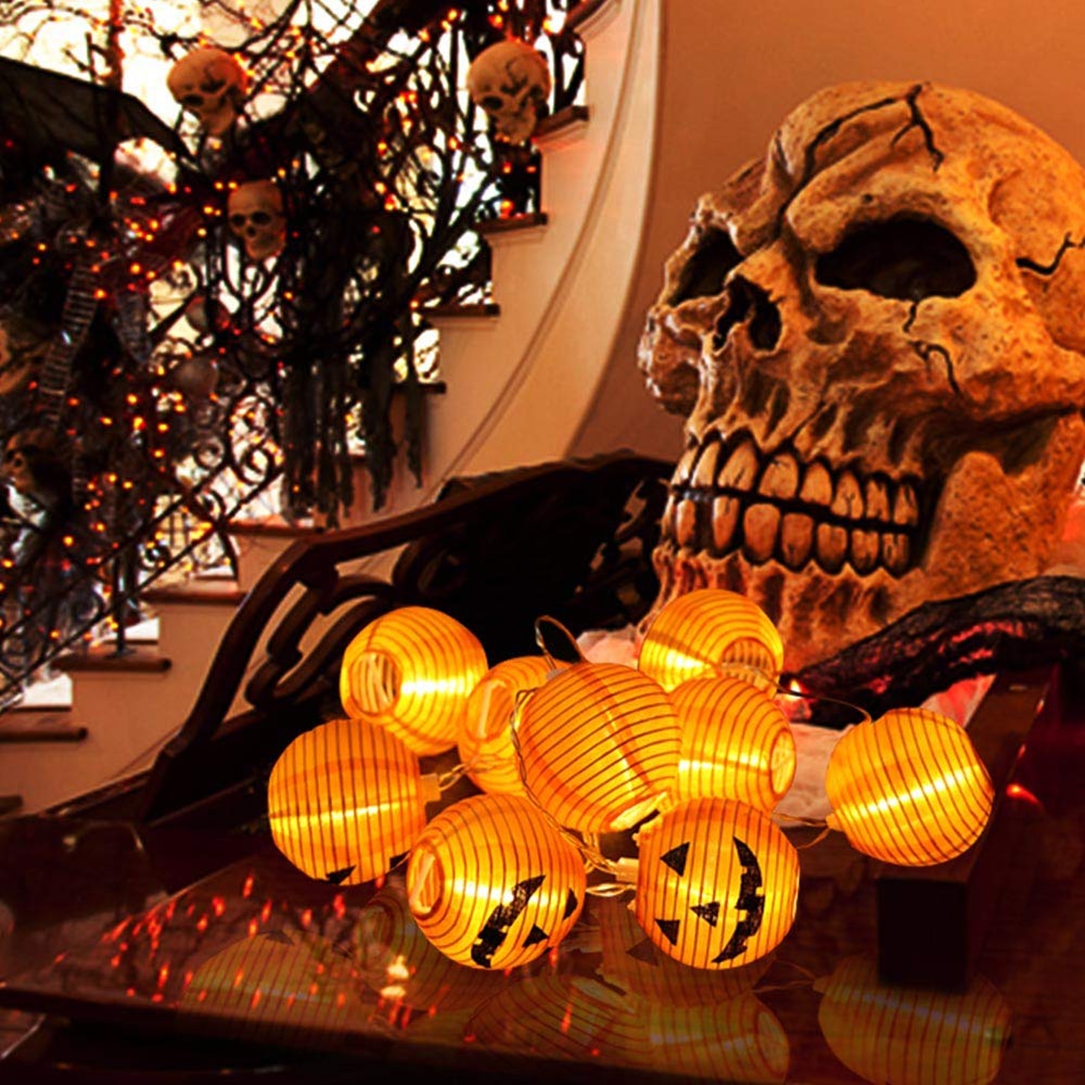 Guirlande solaire citrouille Halloween LED