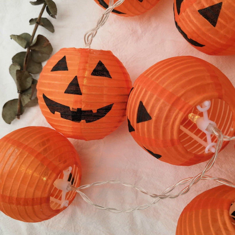 Guirlande solaire citrouille Halloween LED