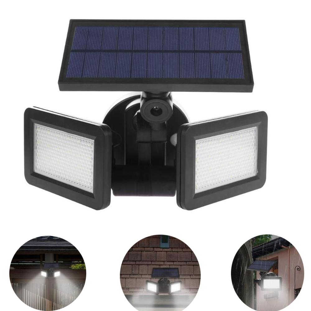 Spot solaire double projecteur 500 lumens détecteur de mouvement IP65