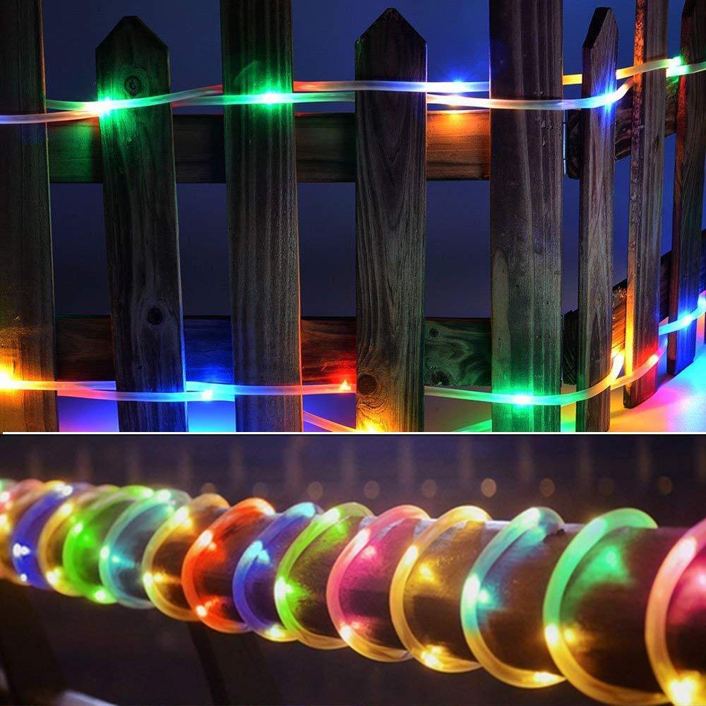 Guirlande solaire tube lumineux 100 LED 12m IP65