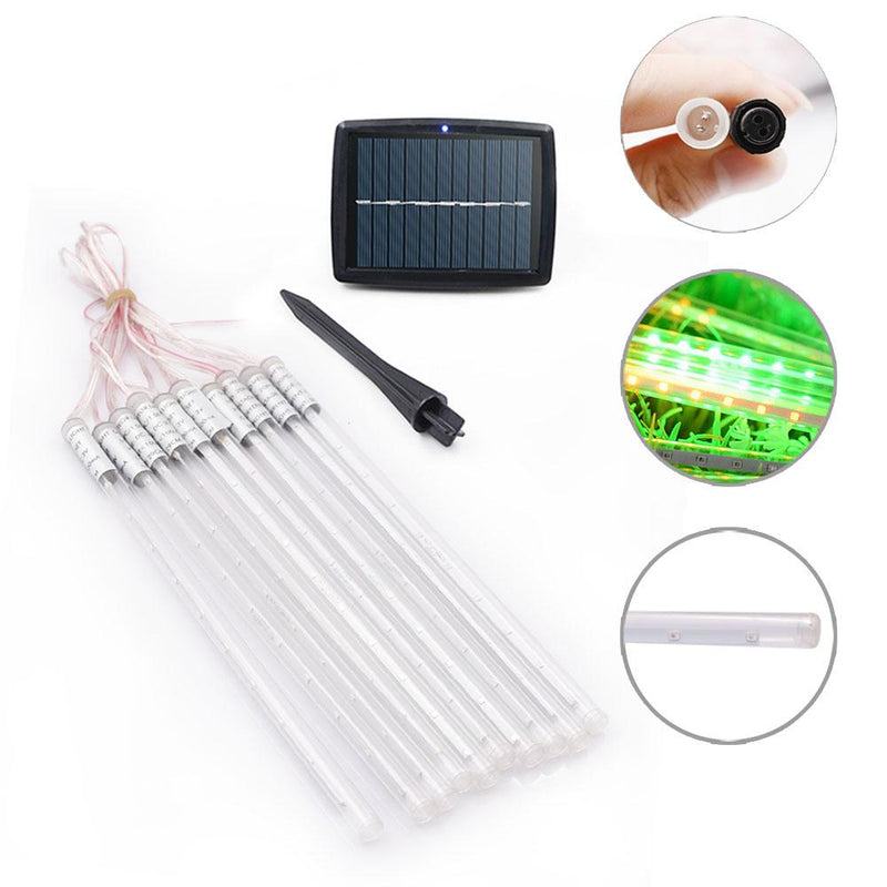 Guirlande solaire tube LED multicolore 6m 10 tubes