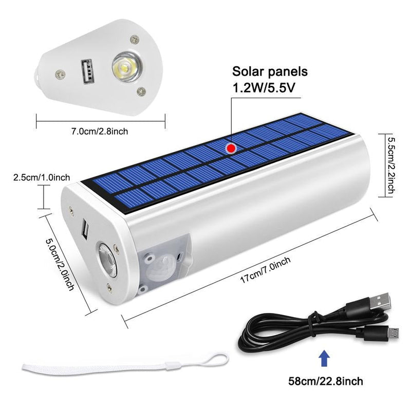 Lampe solaire camping rechargeable 31 LED 5en1 torche