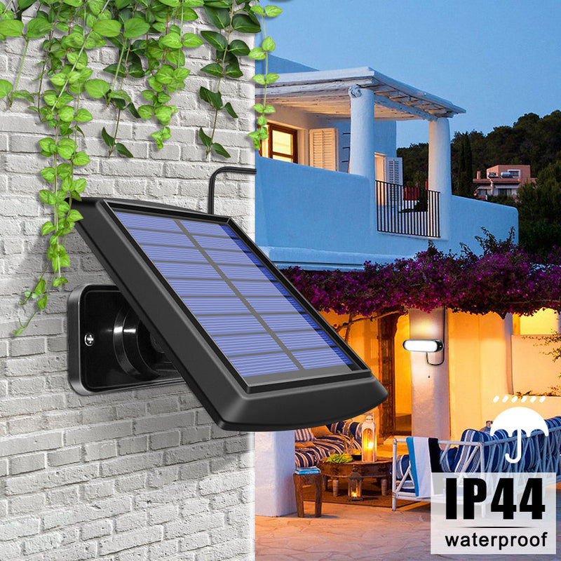 Lampe solaire murale jardin 20 LED avec panneau déporté et câble