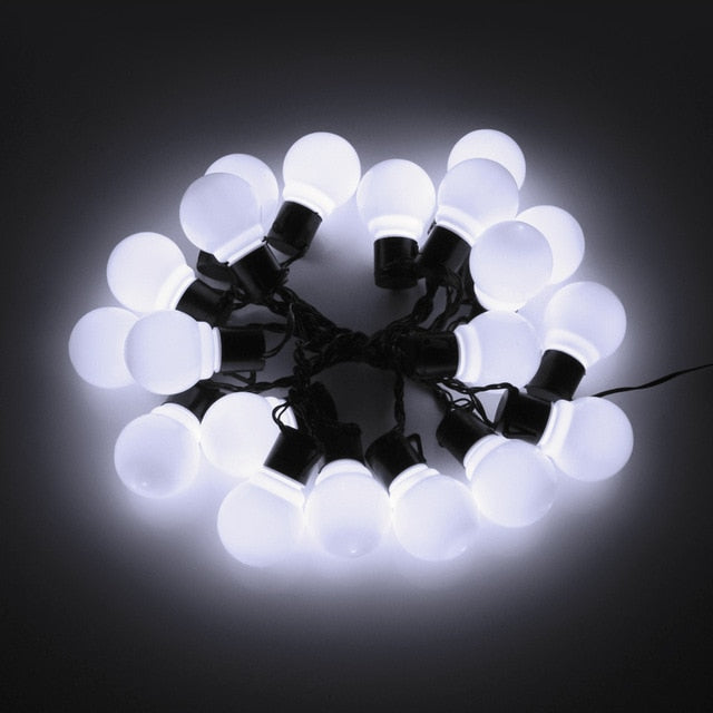 Guirlande solaire 20 ampoules LED décorative jardin