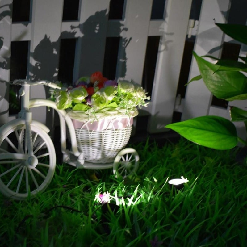 Lampe solaire jardin puissante pour plantes avec 2 spots LED