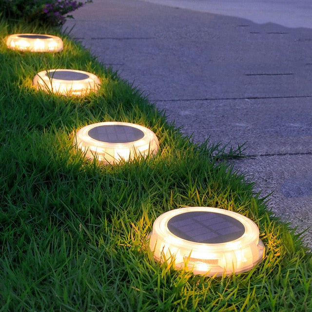 Balise solaire 12 LED pour sol de jardin pack pièces