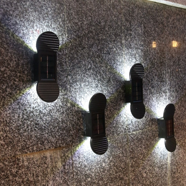Applique murale solaire double LED pour jardin