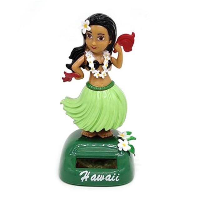 Gadget solaire danseuse Hawaï lumineuse