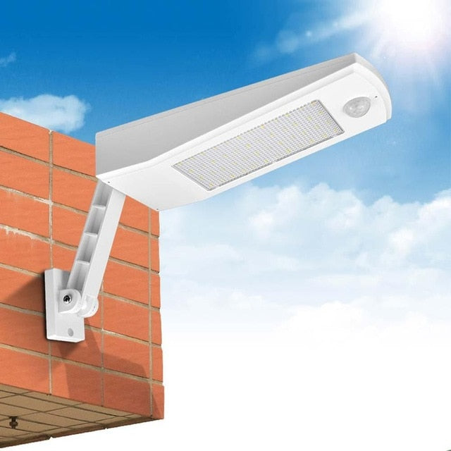 Lampadaire solaire 48 LED puissant noir ou blanc IP65